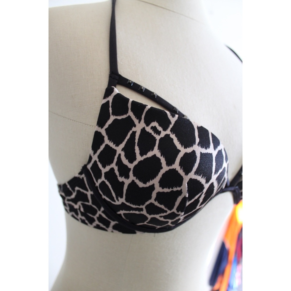Victoria’s Secret the Knockout Halter Leopard Swim Suit Top (Top Only) 34A - Picture 2 of 5